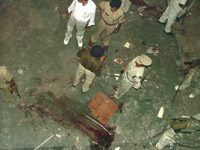 Bomb damage, Varanasi station, India