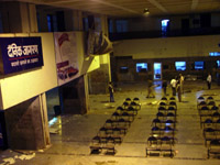 Bomb damage, Varanasi station, India