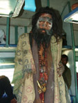 Saddhu on the train, India