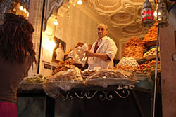 Pastries on sale in the souk - Marrakech, Morocco