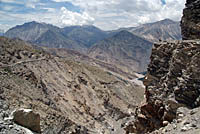 Scenery from Mountain Pass Leaving Spiti Valley, Himachel Pradesh, India