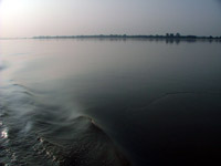 Ripples in the calm Ayeyarwady River, Myanmar