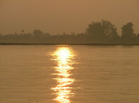 Sunrise over the Ayeyarwady River, Myanmar