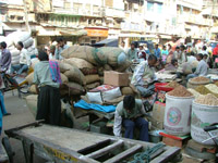 Crowded street, Delhi, India