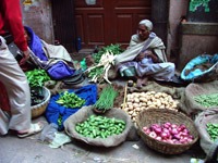 Woman selling vegetables, Varanasi