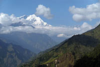 View of mountians Tatopani to Ghorepani