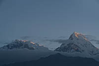 Mountains before sunrise Poon Hill