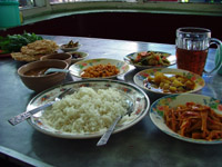 My huge dinner, Maymyo, Myanmar